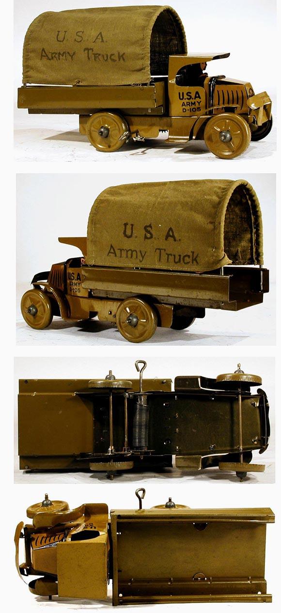 1928 Marx, Mechanical Mack Army Truck